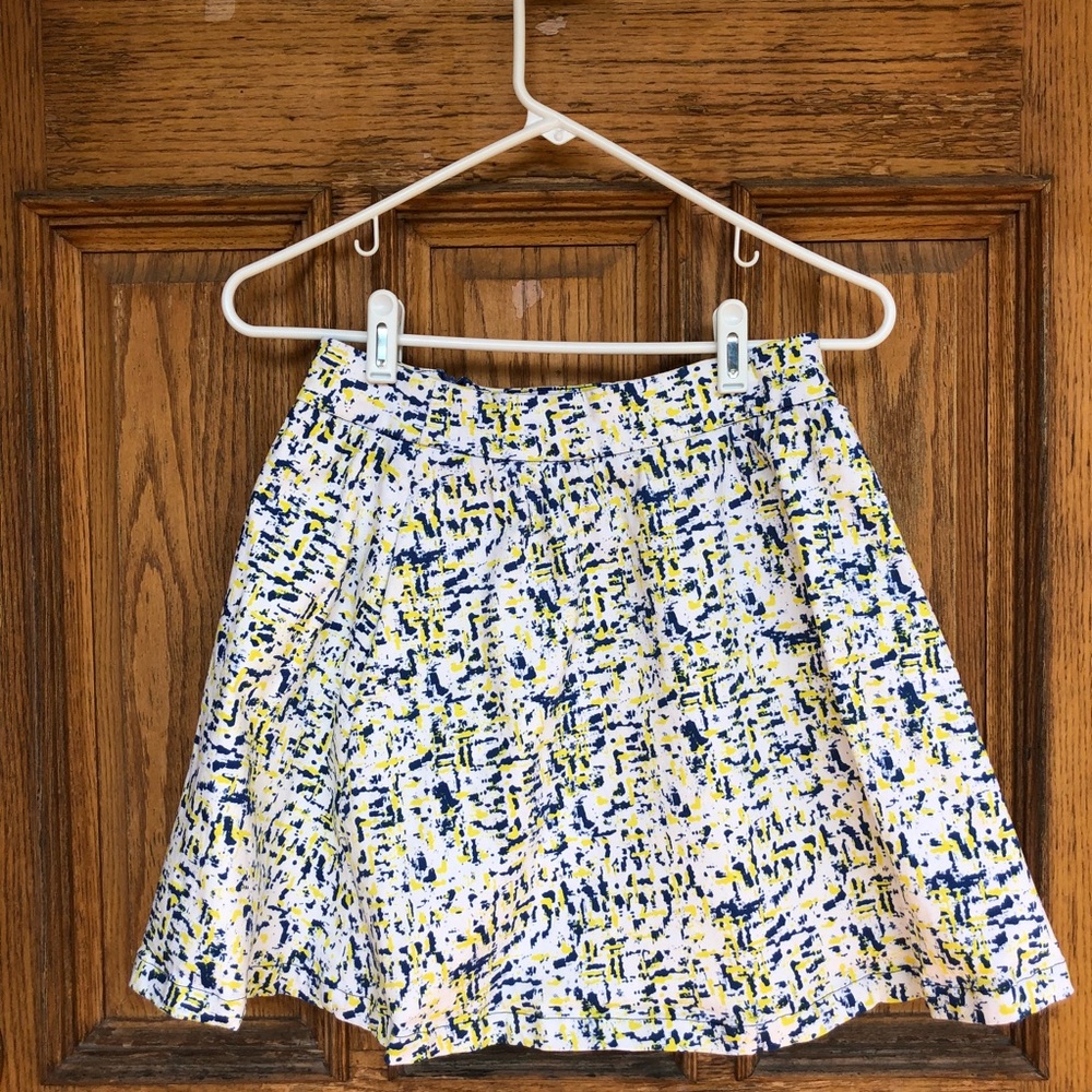 Blue + Yellow Splatter Skirt